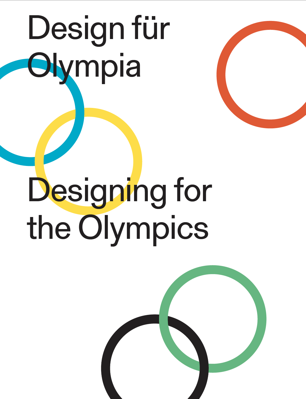 Cover des Ausstellungskatalogs Design für Olympia / Designing for the Olympics