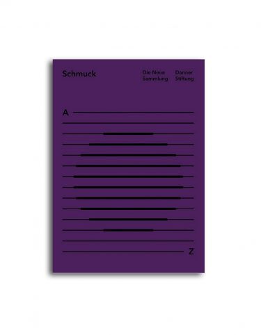 Cover of the exhibition catalogue Schmuck // Jewelry in violet and black